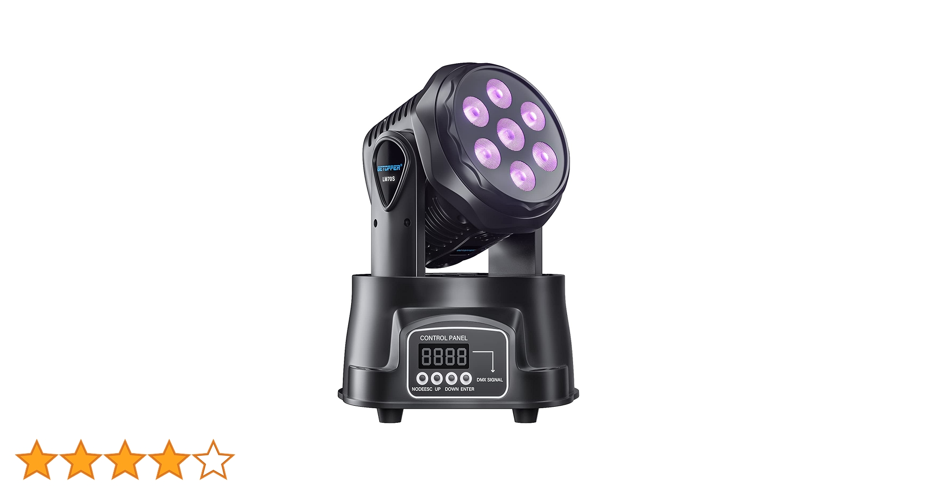 BETOPPER Moving Strobe Light, 7x8W RGBW (4 in 1) LED Spot